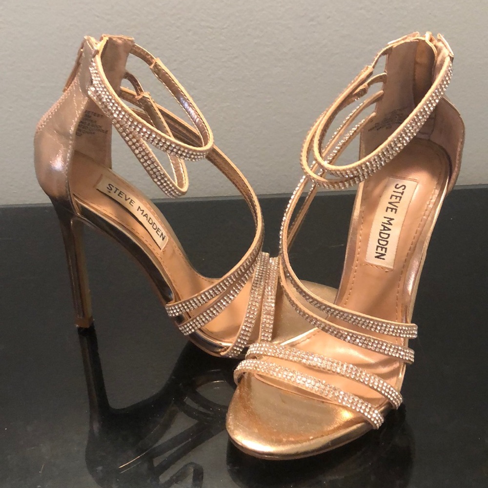 Steve Madden golden heels
